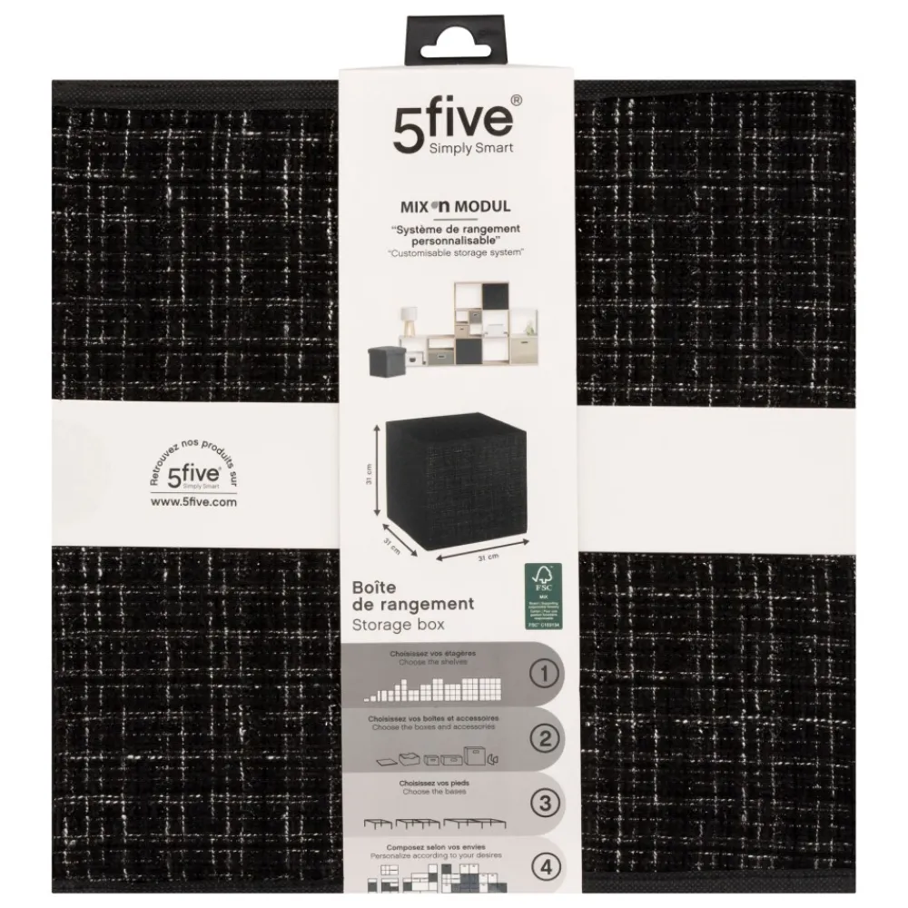 Pudełko do przechowywania Tweed Black * 5five Simply Smart Online