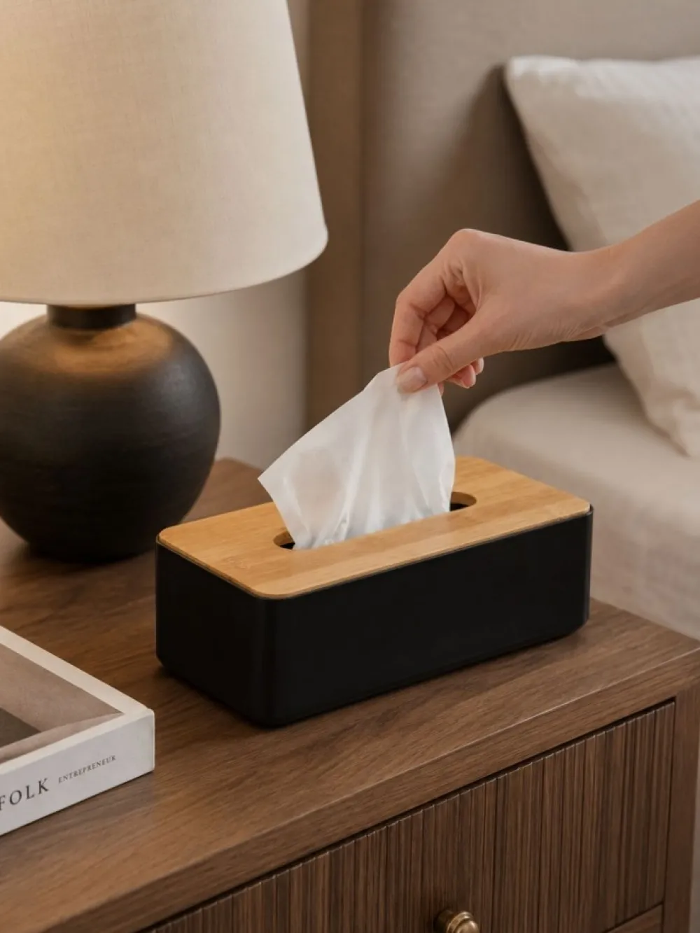 Pudełko na chusteczki Natureo czarne * 5five Simply Smart Hot