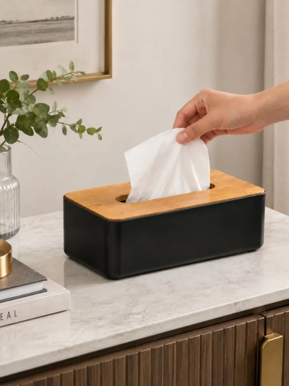 Pudełko na chusteczki Natureo czarne * 5five Simply Smart Hot