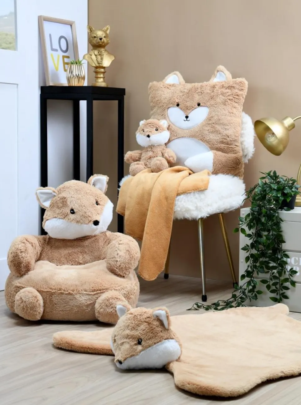 Pufa dziecięca REMI 45x45x45 lisek