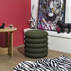 Pufa modułowa z funkcją schowka Kame khaki