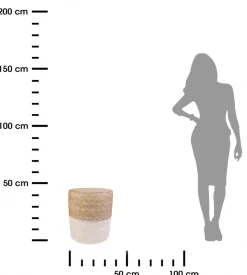 Pufa TABU naturalne plecione siedzisko