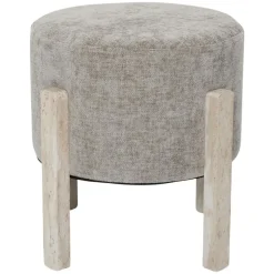 Pufa tapicerowana SAVA w kolorze taupe