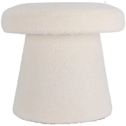 Pufa Teddy biała 38x38xh43 cm