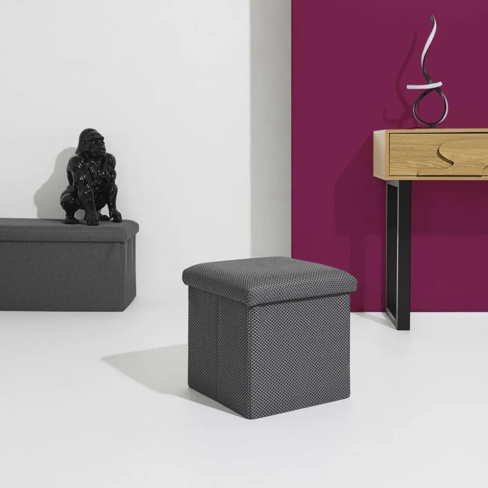 Pufa URBAN BOX do przechowywania szara