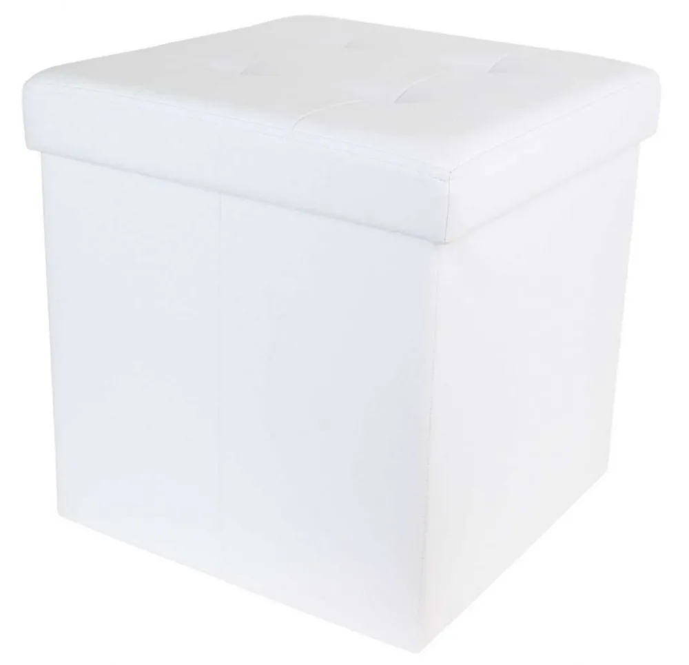 Pufa CUBO pikowany schowek z ekoskóry * HowHomely Best