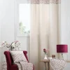 Pufa GINNY 40x40x30 kwiaty czerwone * STOF Outlet
