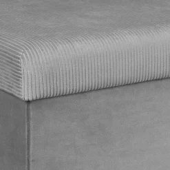 Pufa LINEA welurowa ze schowkiem szara * HowHomely Outlet