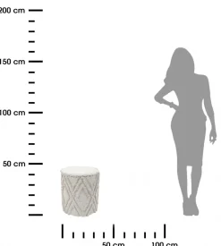 Pufa LUMA siedzisko boho z geometrycznym * HowHomely Hot