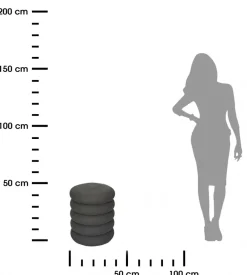 Pufa modułowa z funkcją schowka Kame szara * HowHomely Hot