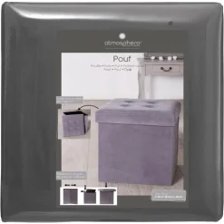 Pufa pikowana Adaline Grey 38x38 cm * Atmosphera New