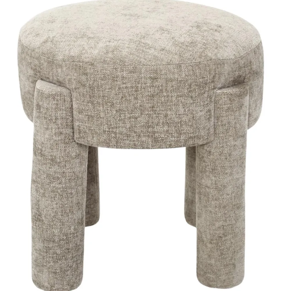 Pufa tapicerowana RIVA w kolorze taupe * HowHomely Online