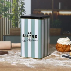 Puszka na cukier Bistrot zielone pasy