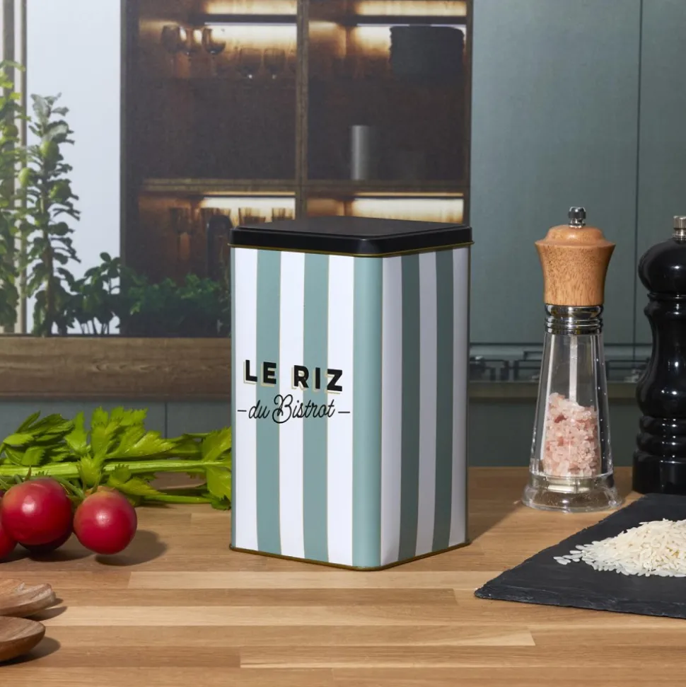 Puszka na ryż Bistrot zielone pasy