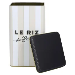 Puszka na ryż Bistrot beżowe pasy * HowHomely Clearance