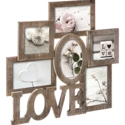 Ramka ścienna na 6 zdjęć Love brązowa * Atmosphera Online