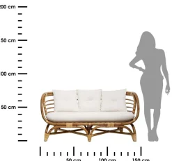 Rattanowa sofa 2 osobowa Farah