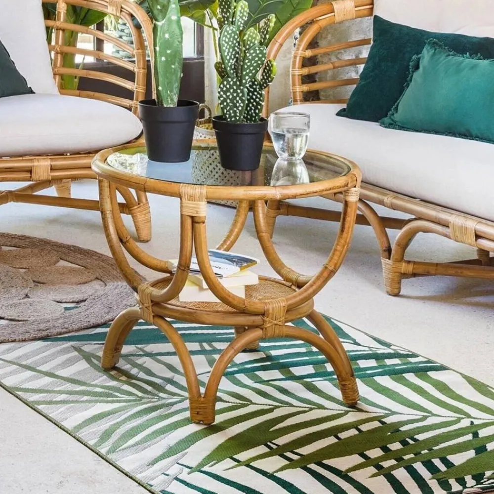 Rattanowy stolik Farah 59 cm * Atmosphera Hot