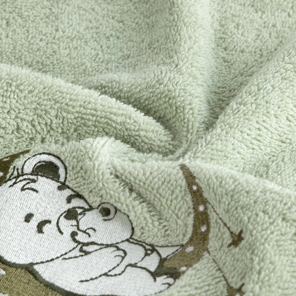 Ręcznik BABY74 100x100 cm miętowy z kapturem