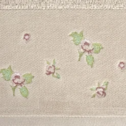 Ręcznik DALIA kwiatowy haft 50x90 cm beż