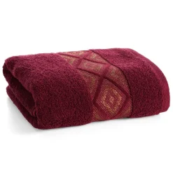 Ręcznik z błyszczącą nicią AZARI 70x140 bordo