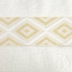 Ręcznik z błyszczącą nicią AZARI 70x140 krem