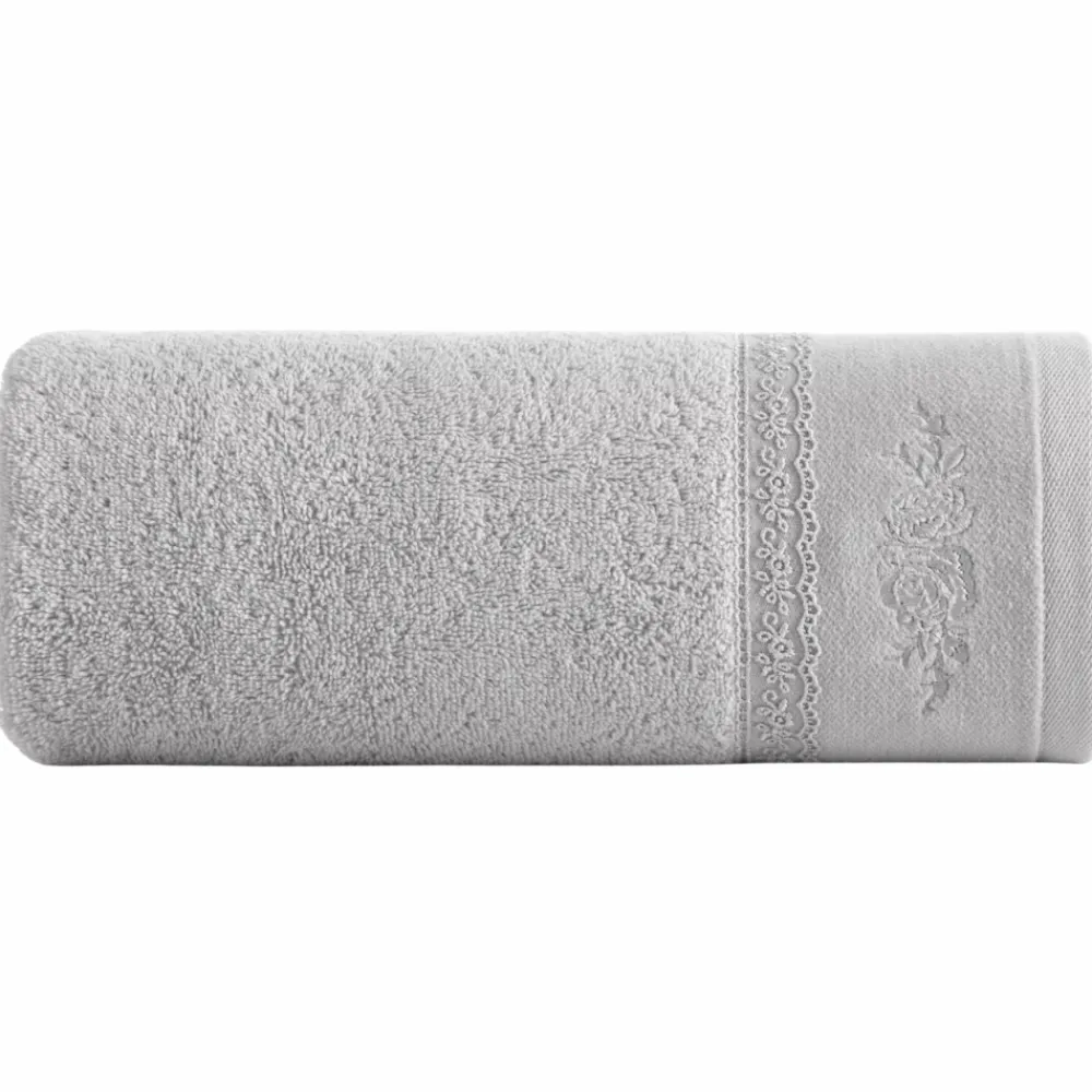 Ręcznik SISI z koronką 30x50 cm srebrny * EUROFIRANY B.B. Choczyńscy Sp.J. Outlet