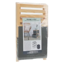 Regał drewniany z szufladami 2 poziomy 46 cm