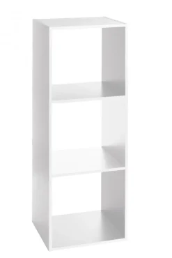 Regał stojący do salonu 3 poziomy biały
