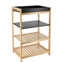 Regał z 4 półkami Black Bamboo