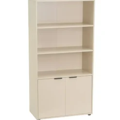 Regał z półkami i zamykanymi szafkami LINORA 59x29x119 cm