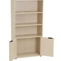 Regał z półkami i zamykanymi szafkami LINORA 59x29x119 cm
