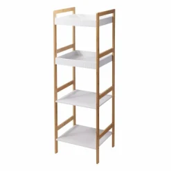 Regał łazienkowy bambusowy z 4 półkami h110cm * HowHomely