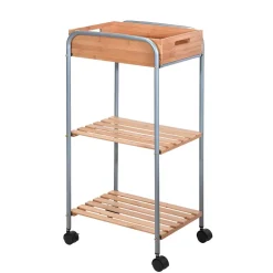 Regał bambusowy na kółkach * Bathroom Solutions Clearance