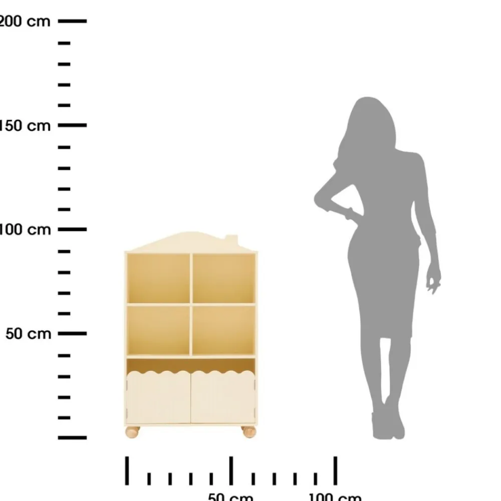 Regał dla dzieci Bouli 94,5 cm beż * Atmosphera Outlet