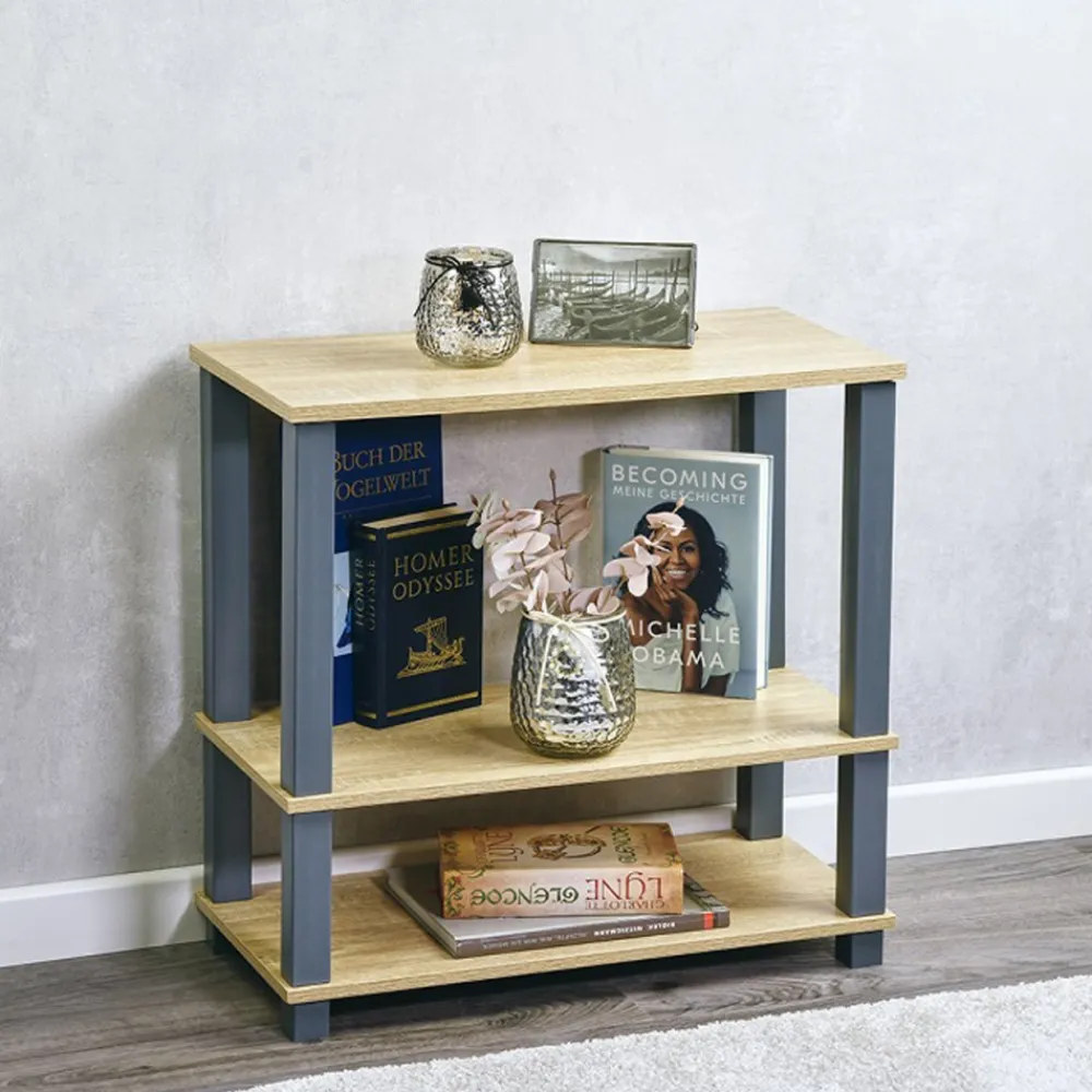 Regał na książki i dekoracje 3 półki 60x29,5x58,5 cm * Kesper Online