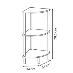 Regał narożny 3 poziomy Come 76 cm * 5five Simply Smart New