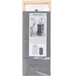 Regał 3 poziomowy drewniany z szufladami 65 cm * H&S Decoration Best