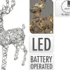 Renifer świąteczny ośnieżony 20 Led 58cm * H&S Decoration