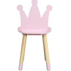 Różowe krzesełko dziecięce PRINCESSA korona * HowHomely Best