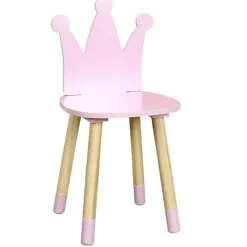 Różowe krzesełko dziecięce PRINCESSA korona * HowHomely Best