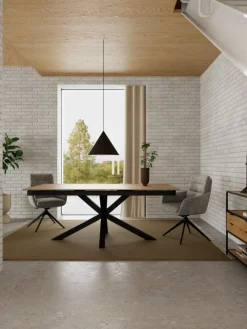Rozkładany stół Heaven ceramiczny blat imitacja dzikiego dębu * Actona Best