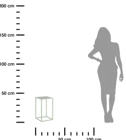 Seledynowy kwietnik stojący 40 cm