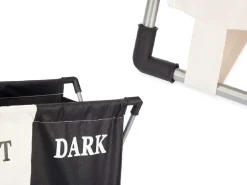 Składany kosz na pranie z 2 komorami - LIGHT / DARK