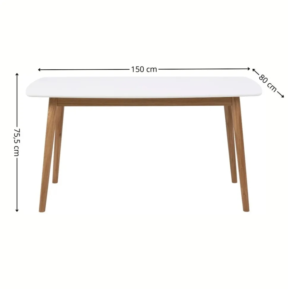 Skandynawski stół do jadalni Nagano 150 cm