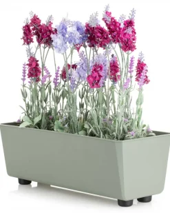 Skrzynka na kwiaty Salvia szarozielona 37,5x17 cm