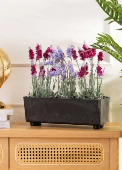 Skrzynka na kwiaty Salvia czarny beton 37,5x17 cm