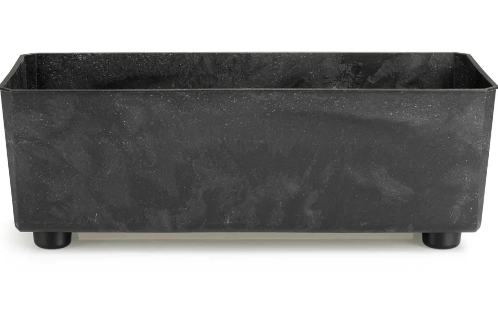 Skrzynka na kwiaty Salvia czarny beton 37,5x17 cm