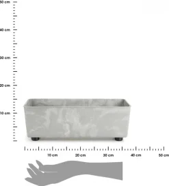 Skrzynka na kwiaty Salvia szary beton 37,5x17 cm * HowHomely Outlet