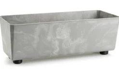 Skrzynka na kwiaty Salvia szary beton 37,5x17 cm * HowHomely Outlet
